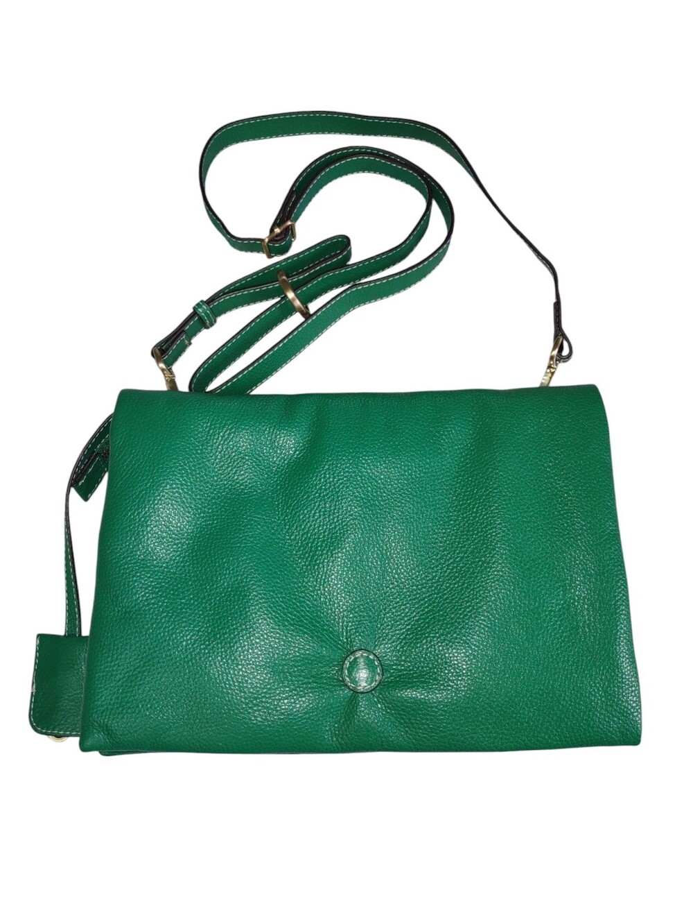 J. Jill Do It All Leather Crossbody Bag In Verdant Green